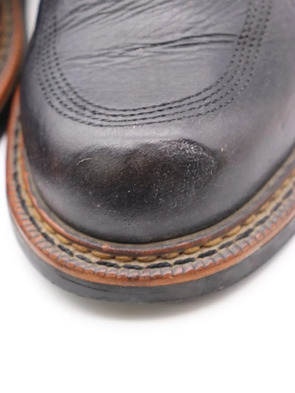 Broken Homme Davis Men's Size 8.5 Black Leather Boots Lace Up Shoes Made in USA